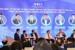 Ông Đậu Anh Tuấn, Phó Tổng thư ký, Trưởng ban pháp chế VCCI trình bày tại diễn đàn 