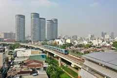 Trung tâm Tài chính Quốc tế Việt Nam tại TPHCM trong ngày khánh thành. Ảnh: HOÀNG HÙNG
