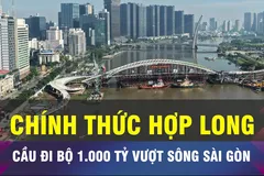 18 GIỜ NGÀY 21-10: Chính thức hợp long cầu đi bộ sông Sài Gòn