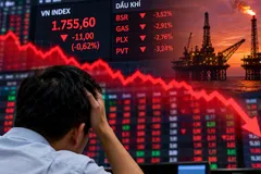 Cổ phiếu dầu khí bị bán tháo