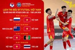 Lịch thi đấu giải giao hữu futsal vô địch châu lục 2026