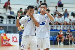 Nguyễn Minh Trí (26) ăn mừng bàn thắng đầu tiên tại mùa giải 2026. ẢNH: TÂM HÀ