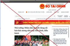 Bộ Tài chính cảnh báo tình trạng các website giả mạo
