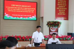 Chủ tịch HĐND TPHCM Võ Văn Minh phát biểu tại buổi làm việc. Ảnh: QUỐC HÙNG