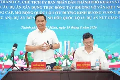 Chủ tịch UBND TPHCM Nguyễn Văn Được chỉ đạo các đơn vị bảo đảm tiến độ các dự án trọng điểm. Ảnh: QUỐC HÙNG