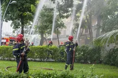 Ho Chi Minh City mobilizes forces to respond to fires within “golden five minutes”. (Photo: SGGP)