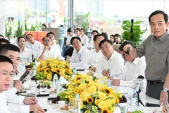 Secretary of the Ho Chi Minh City Party Committee Tran Luu Quang speaks at the meeting. (Photo: SGGP)