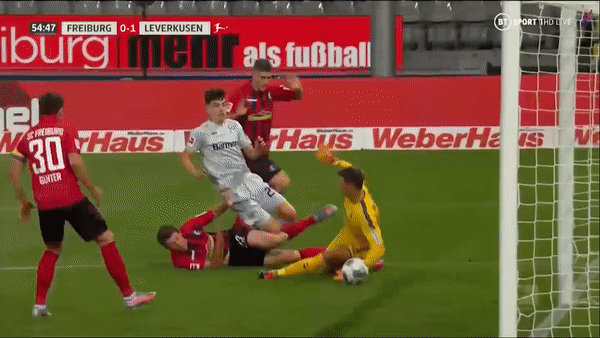 Freiburg - Leverkusen 0-1: Havertz ghi bàn duy nhất, Leverkusen tạm xếp hạng 3