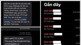 Nhiều tin nhắn rác, cuộc gọi rác từ tổng đài 024 888 và 024 999 đến khách hàng. Ảnh: Hoàng Hùng