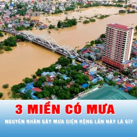 Podcast bản tin trưa 13-10: Nguyên nhân gây mưa diện rộng cả 3 miền hôm nay 