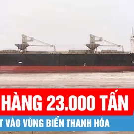 Podcast bản tin ANTT 26-8: Ảnh hưởng bão số 5: Tàu hàng 23.000 tấn trôi dạt vào vùng biển Thanh Hóa