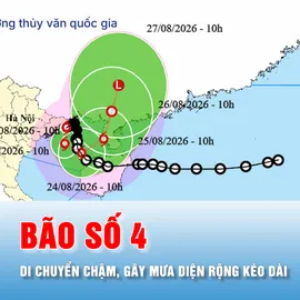 Podcast tin thời sự ngày 22-8: Bão số 4 di chuyển chậm, có thể duy trì nhiều ngày trên vịnh Bắc bộ