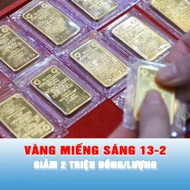 Podcast bản tin trưa 13 -2: Giá vàng miếng sáng 13-2 giảm 2 triệu đồng/lượng