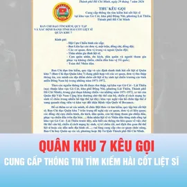 Podcast bản tin tối 29-7: Quân khu 7 kêu gọi cung cấp thông tin tìm kiếm hài cốt liệt sĩ tại khu vực Gò Cát - Lái Thiêu
