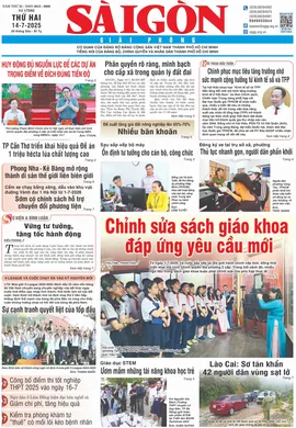 Báo Sài Gòn Giải Phóng ngày 14/7/2025