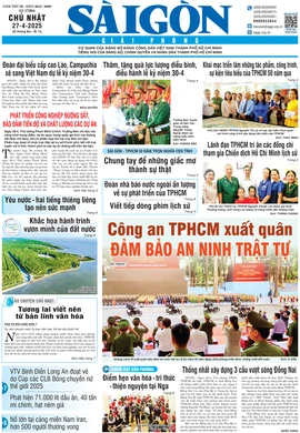 Báo Sài Gòn Giải Phóng ngày 27/4/2025