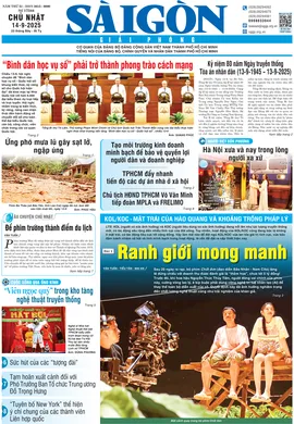 Báo Sài Gòn Giải Phóng ngày 14/9/2025