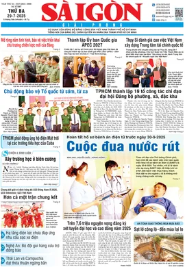 Báo Sài Gòn Giải Phóng ngày 29/7/2025