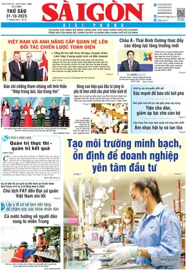 Báo Sài Gòn Giải Phóng ngày 31/10/2025