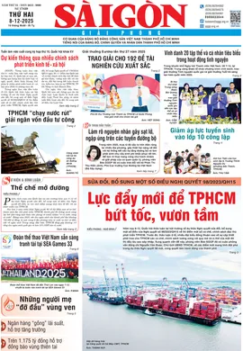 Báo Sài Gòn Giải Phóng ngày 8/12/2025