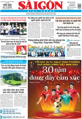 Báo Sài Gòn Giải Phóng ngày 26/12/2025