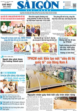 BÁO SÀI GÒN GIẢI PHÓNG - NGÀY 29/6/2025