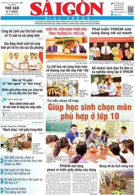 Báo Sài Gòn Giải Phóng ngày 4/7/2025