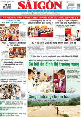 Báo Sài Gòn Giải Phóng ngày 27/8/2025