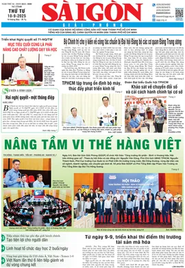 Báo Sài Gòn Giải Phóng ngày 10/9/2025