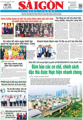 Báo Sài Gòn Giải Phóng ngày 03/12/2025