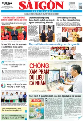 Báo Sài Gòn Giải Phóng ngày 31/1/2026