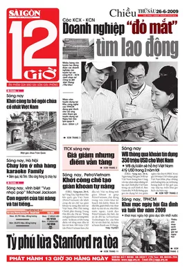 Sài Gòn Giải Phóng - 12 Giờ - số ngày 26/06/2009