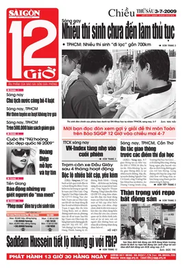 Sài Gòn Giải Phóng - 12 Giờ - số ngày 03/07/2009