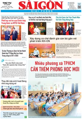 Báo Sài Gòn Giải Phóng ngày 15/4/2026