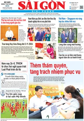 Báo Sài Gòn Giải Phóng ngày 26/8/2026