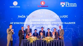 VinUni đã ký kết thỏa thuận hợp tác chiến lược với 2 đại học tinh hoa hàng đầu thế giới là Cornell và U Penn vào tháng 4-2018
