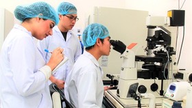 Students of Vietnam National University in HCMC are making research (Photo: SGGP)