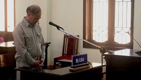 Former headmaster Dinh Bang My at court (Photo: SGGP)
