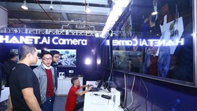 A technology business is displaying its AI camera in Techfest 2019