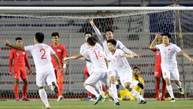 With the score, Vietnam continued to lead Group B with 12 points (Photo:DUNG PHUONG/ SGGP)