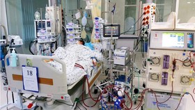 Bác sĩ thực hiện phương pháp ECMO kết hợp với lọc máu, đặt máy tạo nhịp, máy thở,... để cứu sống bệnh nhân.