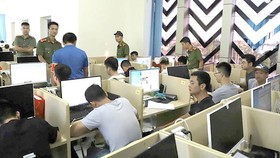 Police busting a foreign cybercrime ring