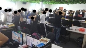 According to the Malaysian Immigration Department, the raid conducted at the syndicate's headquarters in Cyberjaya was the biggest conducted this year. (Photo: Malaysia Immigration News update/Facebook )
