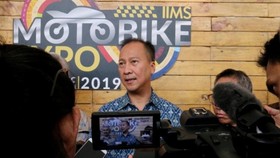 Industry Minister Agus Gumiwang Kartasasmita told the press after opening Indonesia International Motor Show (IIMS) Motobike Expo 2019 in Jakarta on November 29, 2019. (Source: ANTARA)