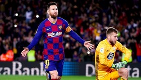 Lionel Messi tiếp tục chinh phục mọi cột mốc ghi bàn. Ảnh: Getty Images