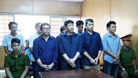 Các bị cáo trong một phiên tòa