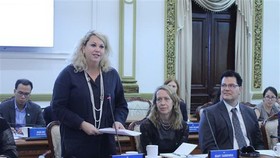 Bà Amanda Rasussen, Chủ tịch AmCham Việt Nam. Ảnh: TTXVN