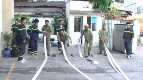 Thực hành sử dụng vòi, lăng chữa cháy