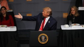 President Donald Trump speaks at the Economic Club of New York on November 12, 2019 in New York City. (Spencer Platt/Getty Images)