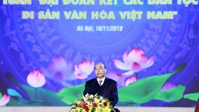 Thủ tướng Nguyễn Xuân Phúc phát biểu tại buổi lễ. Ảnh: daidoanket.vn